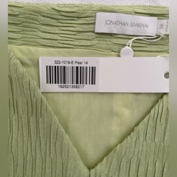 NWT Jonathan Simkhai Cadence Pear Variegated Mini Dress - Picture 7 of 7